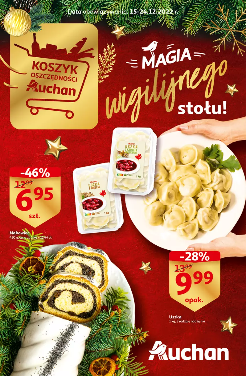 Gazetka promocyjna Auchan - Gazetka Magia Wigilijnego Stołu Auchan Hipermarket - ważna 15.12 do 24.12.2022 - strona 1