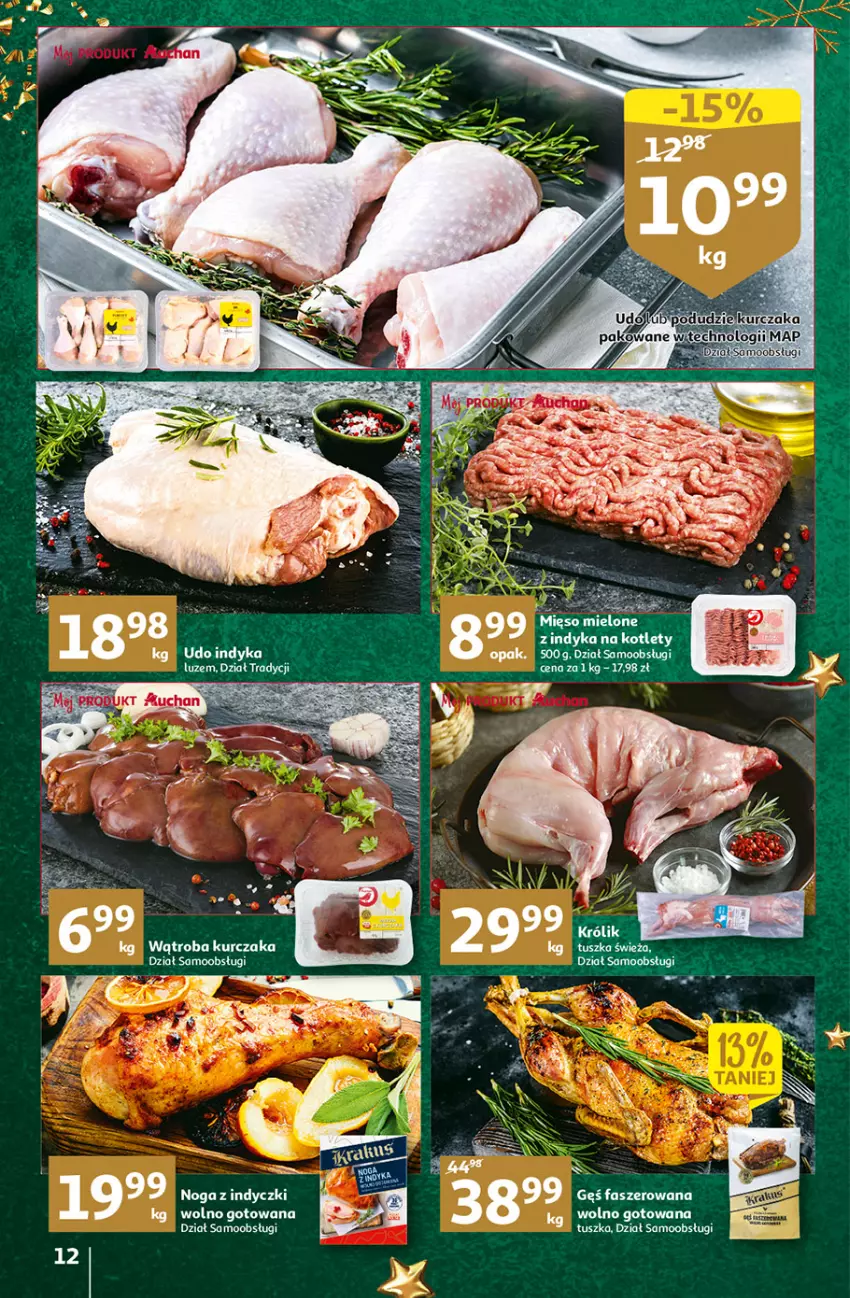 Gazetka promocyjna Auchan - Gazetka Magia Wigilijnego Stołu Auchan Hipermarket - ważna 15.12 do 24.12.2022 - strona 12 - produkty: Kotlet, Kurczak, Tusz