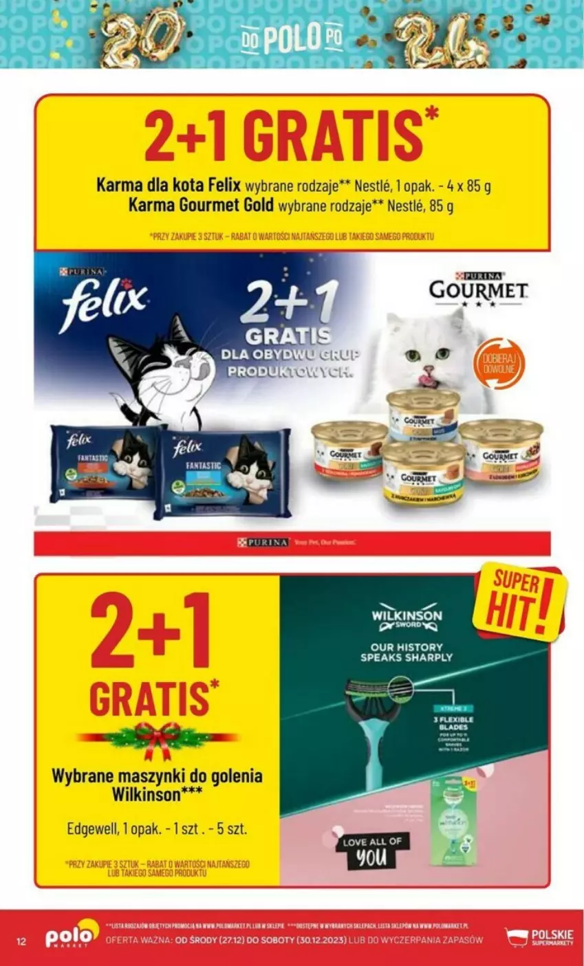 Gazetka promocyjna PoloMarket - ważna 27.12 do 30.12.2023 - strona 4 - produkty: Fa, Fanta, Felix, Gourmet Gold, Sharp