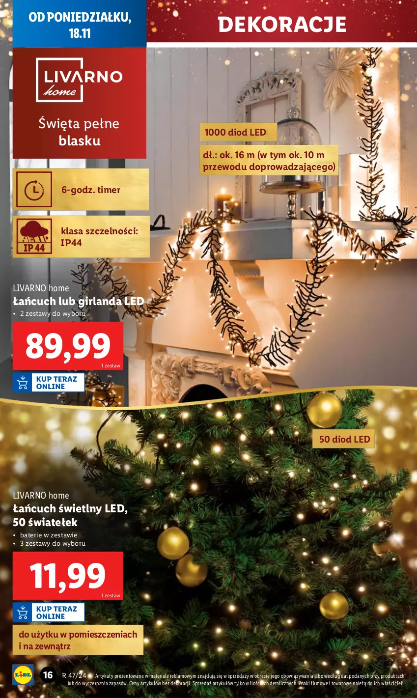 Gazetka promocyjna Lidl - GAZETKA - ważna 18.11 do 23.11.2024 - strona 18 - produkty: Girlanda, Ivar