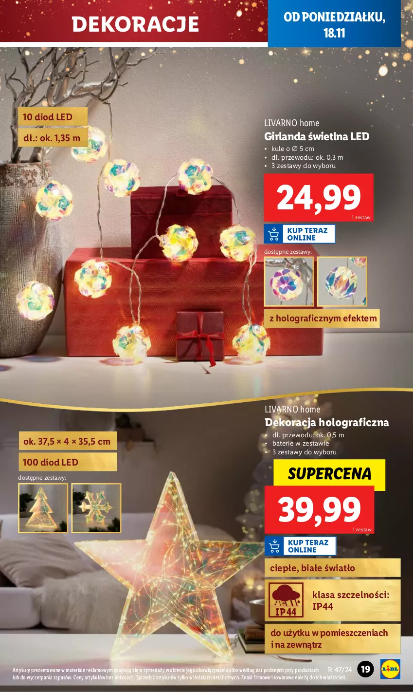 Gazetka promocyjna Lidl - GAZETKA - ważna 18.11 do 23.11.2024 - strona 21 - produkty: Girlanda, Gra, Ivar