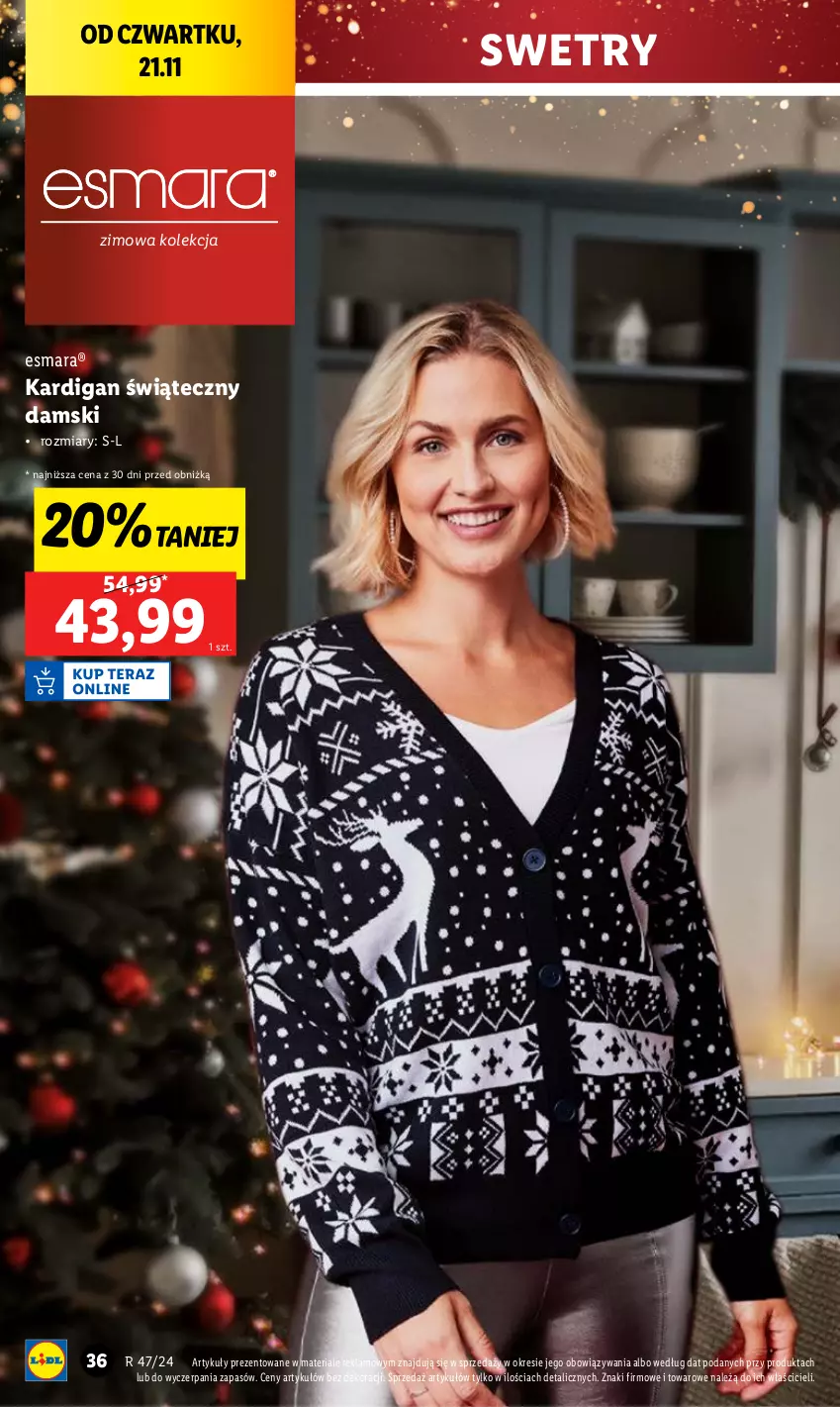 Gazetka promocyjna Lidl - GAZETKA - ważna 18.11 do 23.11.2024 - strona 38 - produkty: Kardigan