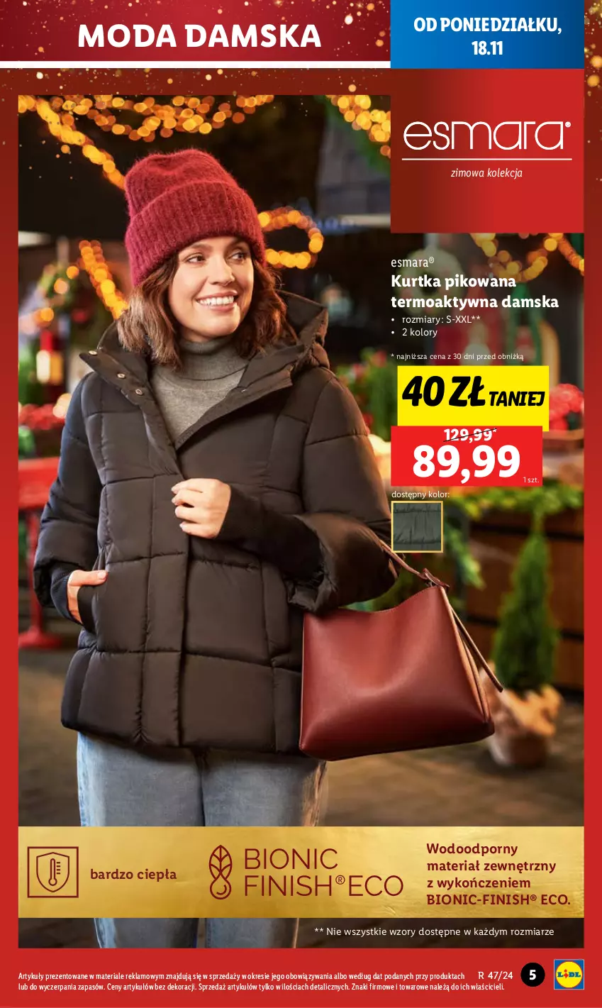 Gazetka promocyjna Lidl - GAZETKA - ważna 18.11 do 23.11.2024 - strona 5 - produkty: Dada, Finish, Kurtka, Moda, Por