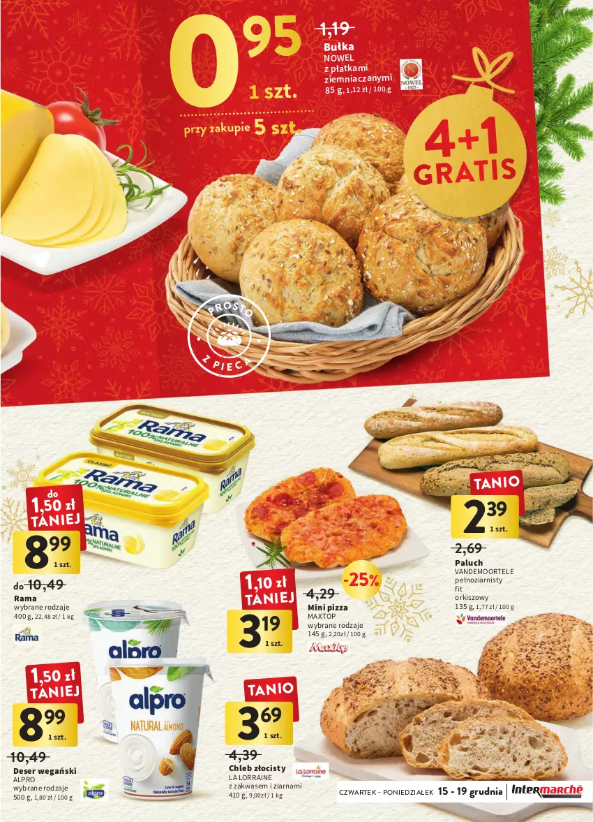 Gazetka promocyjna Intermarche - Gazetka Intermarche - ważna 15.12 do 19.12.2022 - strona 27 - produkty: Alpro, Bułka, Chleb, Deser, Pizza, Rama, Ser, Top