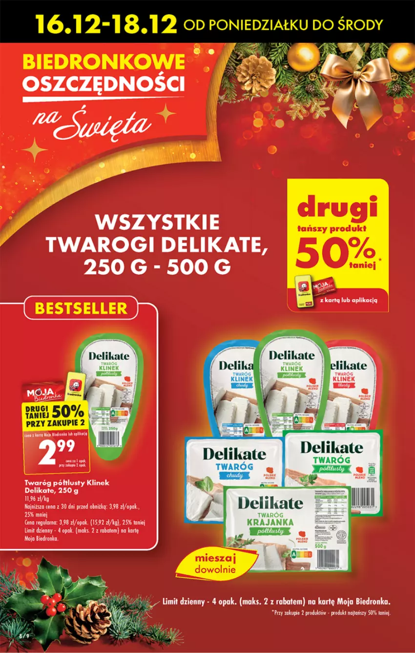 Gazetka promocyjna Biedronka - Od Poniedziałku - ważna 16.12 do 21.12.2024 - strona 10 - produkty: Twaróg