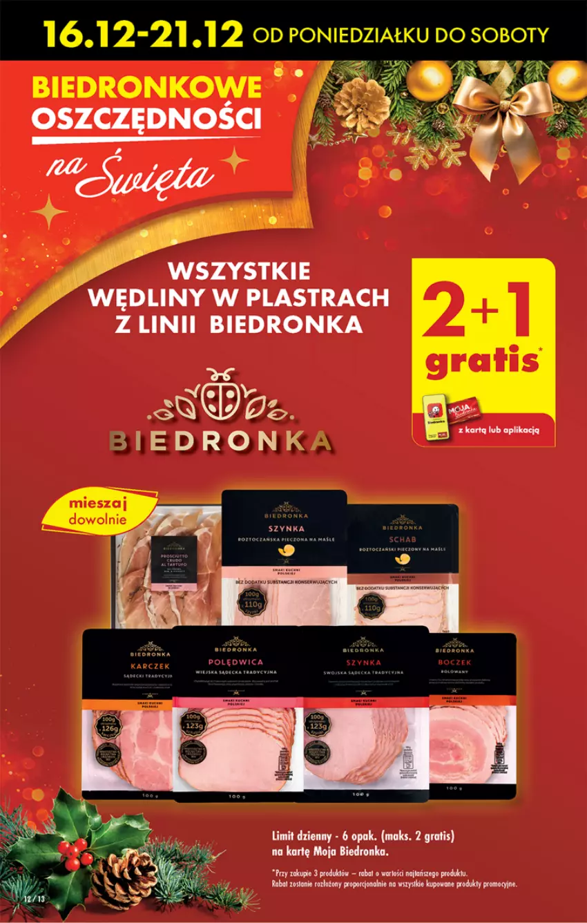 Gazetka promocyjna Biedronka - Od Poniedziałku - ważna 16.12 do 21.12.2024 - strona 14 - produkty: Gra, Szynka