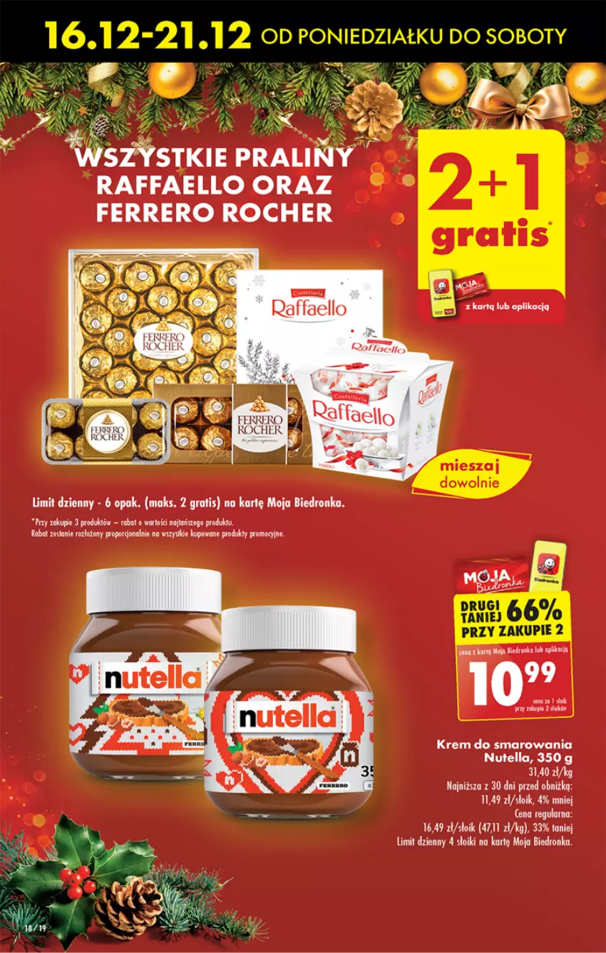 Gazetka promocyjna Biedronka - Od Poniedziałku - ważna 16.12 do 21.12.2024 - strona 20 - produkty: Fa, Ferrero, Ferrero Rocher, Gra, Nutella, Raffaello