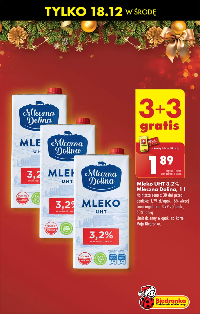 Gazetka promocyjna Biedronka - Od Poniedziałku - ważna 16.12 do 21.12.2024 - strona 9 - produkty: Mleko