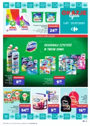 Gazetka promocyjna Carrefour - Gazetka Okazje lipca - Gazetka - ważna od 31.07 do 31.07.2021 - strona 15 - produkty: Płyn do prania, Domestos, Papier, Ręcznik, Płyn do wc, Perwoll, Fairy, Zmywarki, Ariel, Kapsułki do prania, Fa