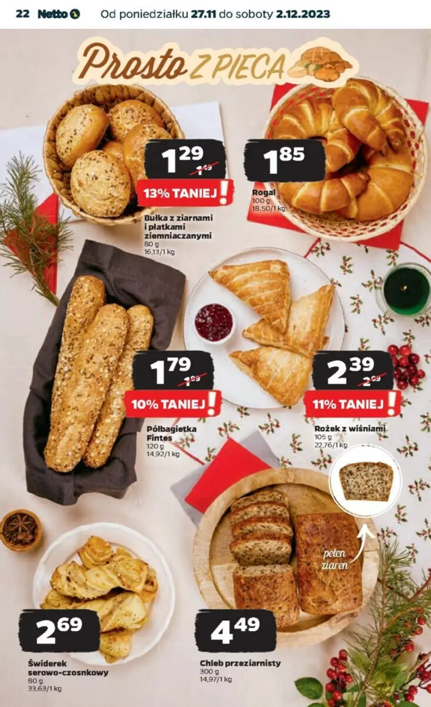 Gazetka promocyjna Netto - ważna 27.11 do 02.12.2023 - strona 15 - produkty: Bułka, Chleb, Ser