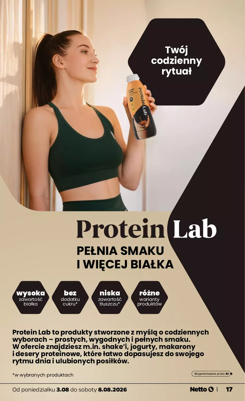 Gazetka promocyjna Netto - Od Poniedziałku - ważna 10.08 do 14.08.2026 - strona 17 - produkty: Deser, Jogurt, Makaron, Ser, Sok