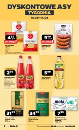 Gazetka promocyjna Netto - Od Poniedziałku - Gazetka - ważna od 14.08 do 14.08.2026 - strona 2 - produkty: Maasdam, Ser, Papier, Kawa ziarnista, Dallmayr, Kawa mielona, Kawa, Jacobs Krönung, Papier toaletowy, Oranżada, Hellena, Edam, Mola, Olej rzepakowy, Jacobs, Olej, Kiełbasa, Kiełbasa śląska