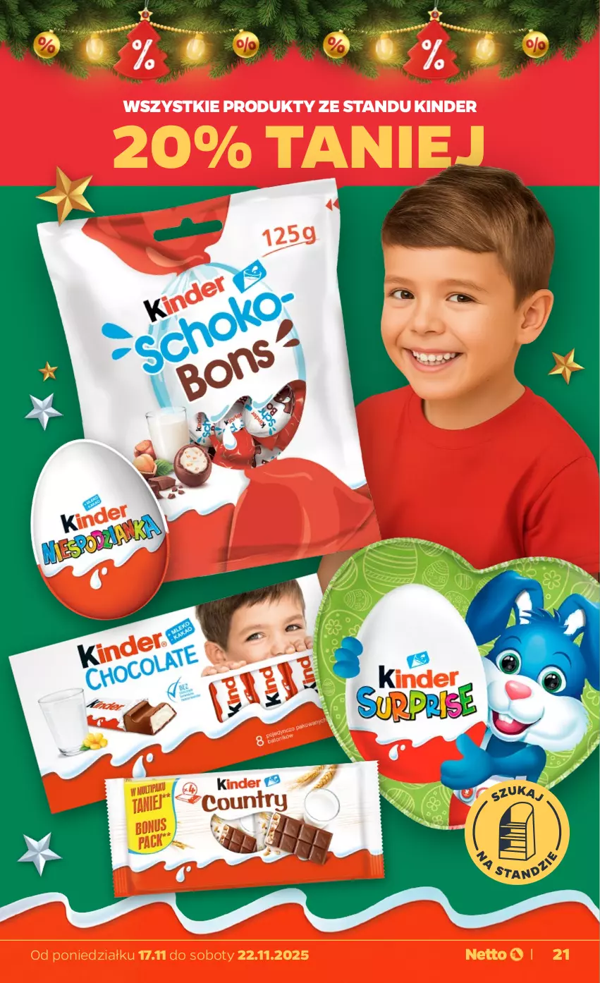 Gazetka promocyjna Netto - Od Poniedziałku - ważna 17.11 do 22.11.2025 - strona 21 - produkty: Kinder