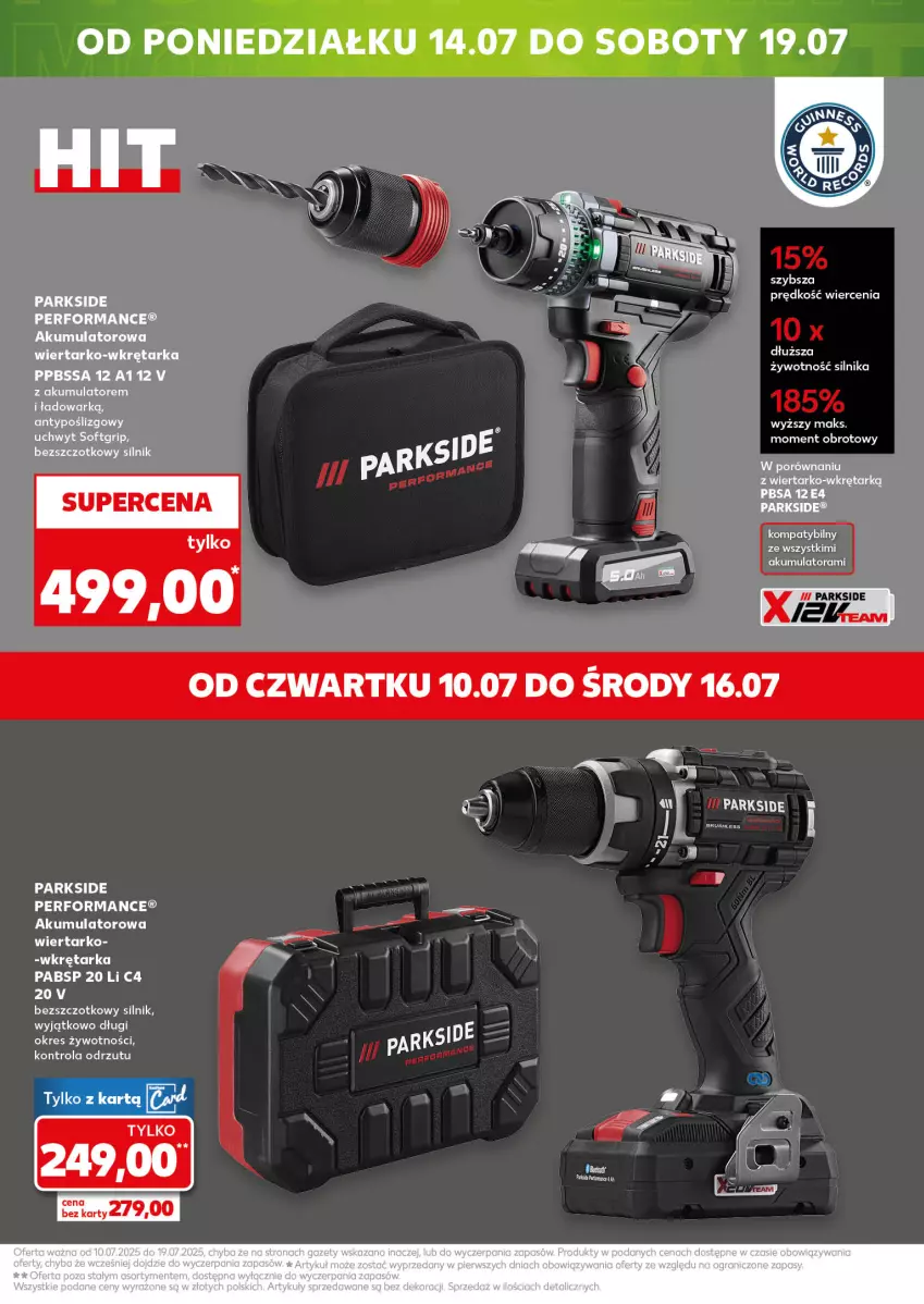 Gazetka promocyjna Kaufland - Kaufland - ważna 10.07 do 16.07.2025 - strona 13 - produkty: Akumulator, Parkside, Tarka, Wkręt, Wkrętarka