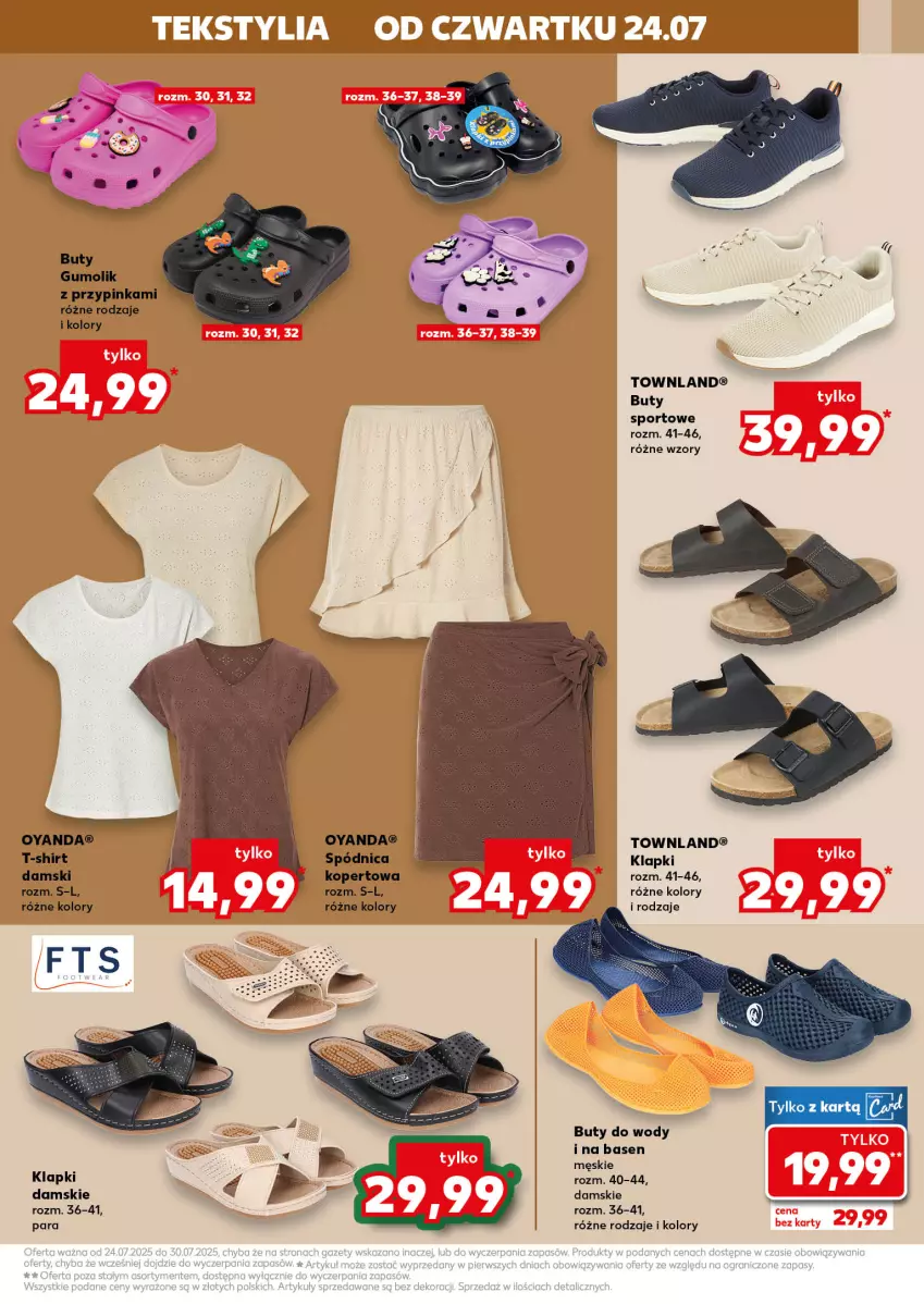 Gazetka promocyjna Kaufland - Kaufland - ważna 24.07 do 30.07.2025 - strona 11 - produkty: Buty, Buty do wody, Inka, Klapki, Por, Spódnica, Sport, T-shirt