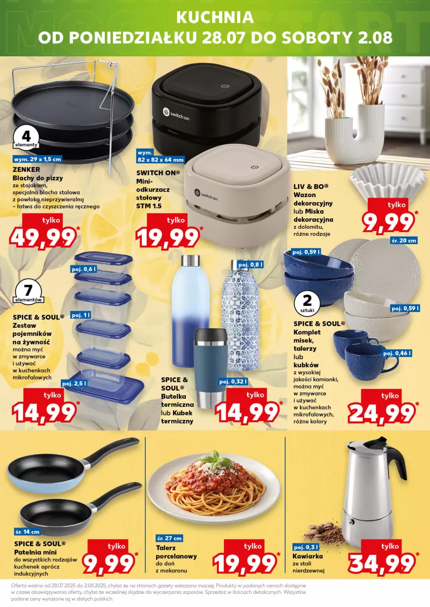 Gazetka promocyjna Kaufland - Kaufland - ważna 24.07 do 30.07.2025 - strona 19 - produkty: Fa, Kubek, Makaron, Miska, Odkurzacz, Patelnia, Pojemnik, Sok, Stojak, Talerz, Wazon