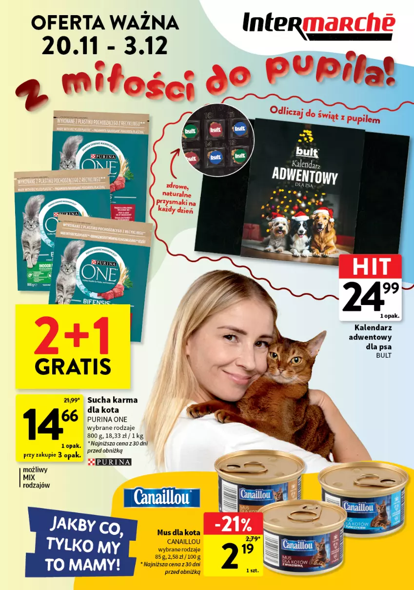 Gazetka promocyjna Intermarche - Katalog Z miłości do pupila - ważna 20.11 do 03.12.2025 - strona 1 - produkty: Gra, Kalendarz, Kalendarz adwentowy, Mus, Pur, Purina, Sucha karma