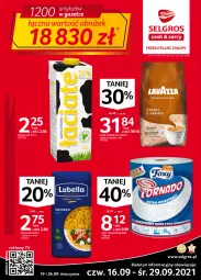 Gazetka promocyjna Selgros - Oferta spożywcza - Gazetka - ważna od 29.09 do 29.09.2021 - strona 1 - produkty: Makaron, Kawa ziarnista, Kawa, Tran, Ręcznik, Foxy, Lavazza, Mleko, LG, Fa