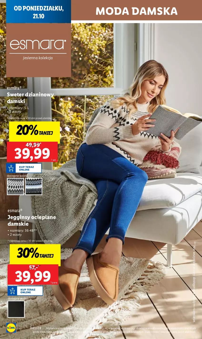 Gazetka promocyjna Lidl - GAZETKA - ważna 21.10 do 23.10.2024 - strona 14 - produkty: Gin, Moda, Sweter