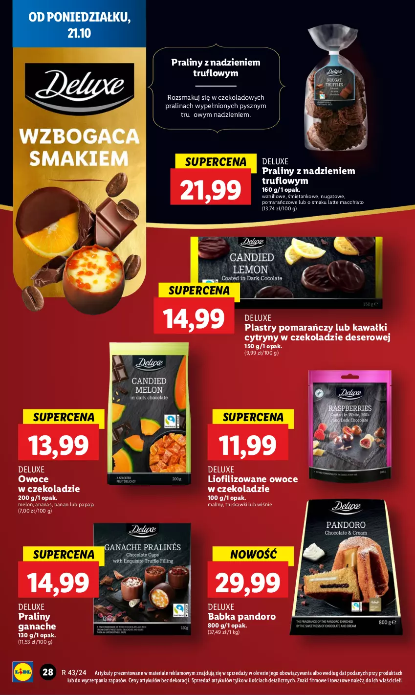 Gazetka promocyjna Lidl - GAZETKA - ważna 21.10 do 23.10.2024 - strona 32 - produkty: Ananas, Babka, Chia, Cytryny, Deser, Kawa, Maliny, Melon, Owoce, Papaja, Praliny, Ser, Truskawki