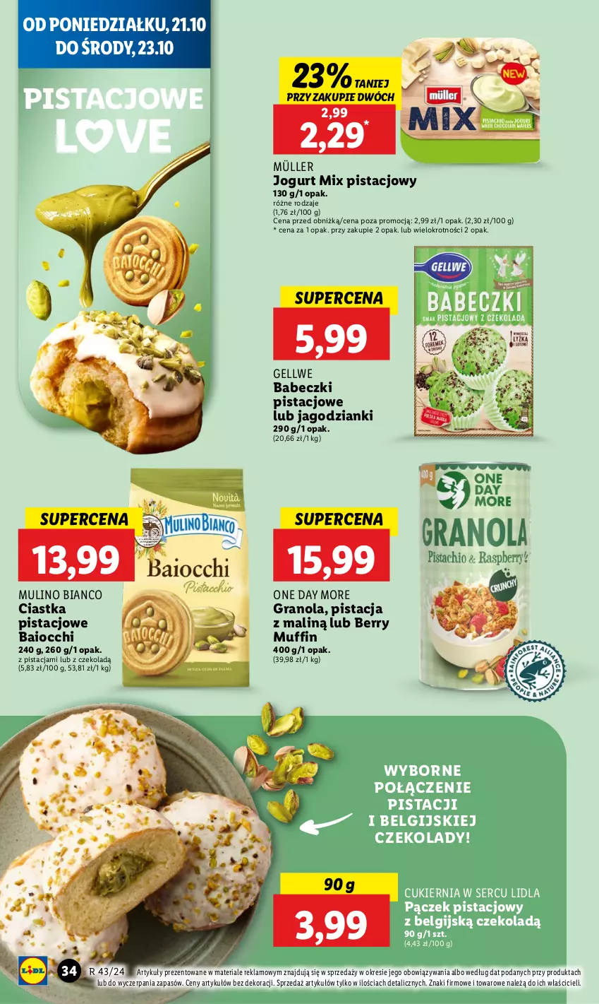 Gazetka promocyjna Lidl - GAZETKA - ważna 21.10 do 23.10.2024 - strona 38 - produkty: Babeczki, Ciastka, Cukier, Gra, Granola, Jogurt, LG, Müller, Pączek, Ser