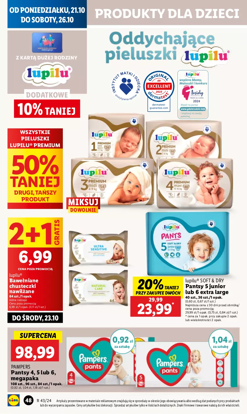 Gazetka promocyjna Lidl - GAZETKA - ważna 21.10 do 23.10.2024 - strona 54 - produkty: Chusteczki, Dzieci, Gra, Pampers