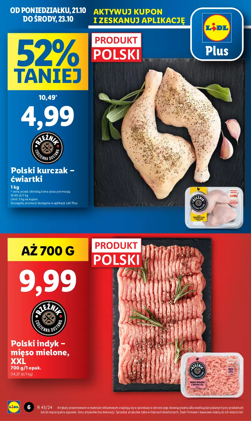 Gazetka promocyjna Lidl - GAZETKA - ważna 21.10 do 23.10.2024 - strona 6 - produkty: Kurczak, Mięso, Mięso mielone