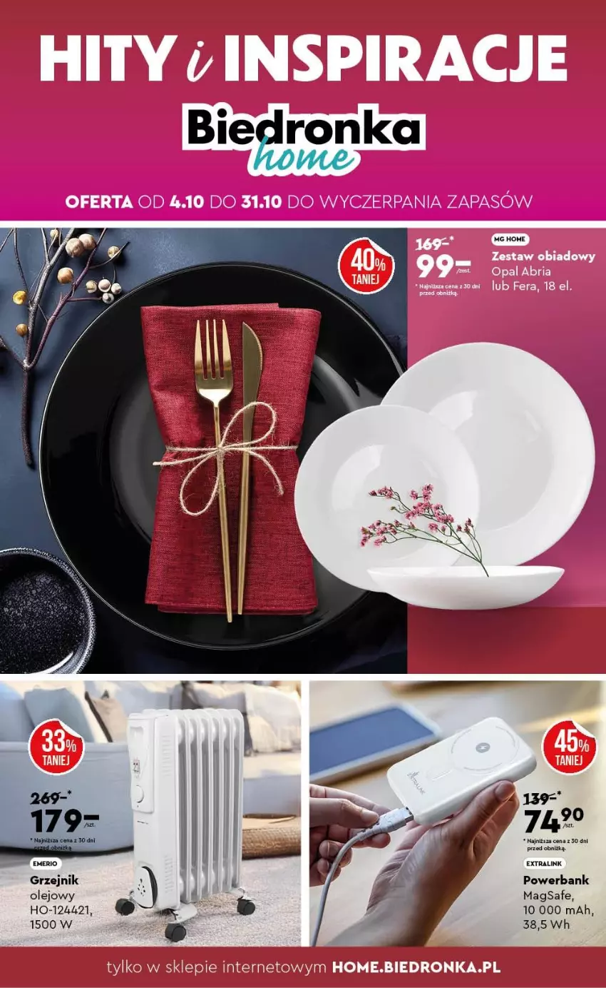 Gazetka promocyjna Biedronka - Okazje Tygodnia - ważna 04.10 do 18.10.2025 - strona 1 - produkty: Grzejnik, Olej, Powerbank