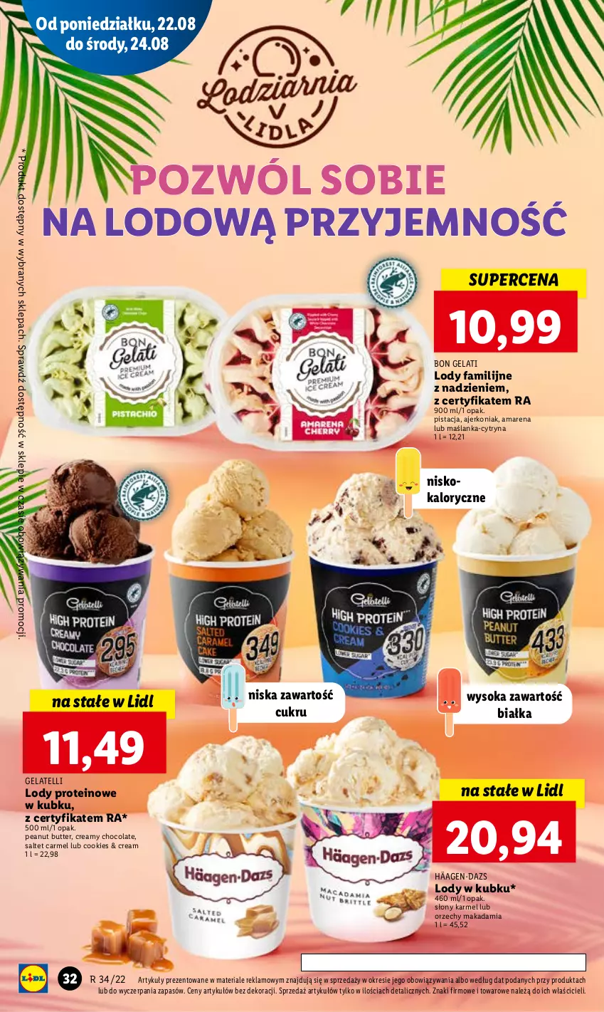 Gazetka promocyjna Lidl - GAZETKA - ważna 22.08 do 24.08.2022 - strona 34 - produkty: Fa, Lody, Maślanka, Sok