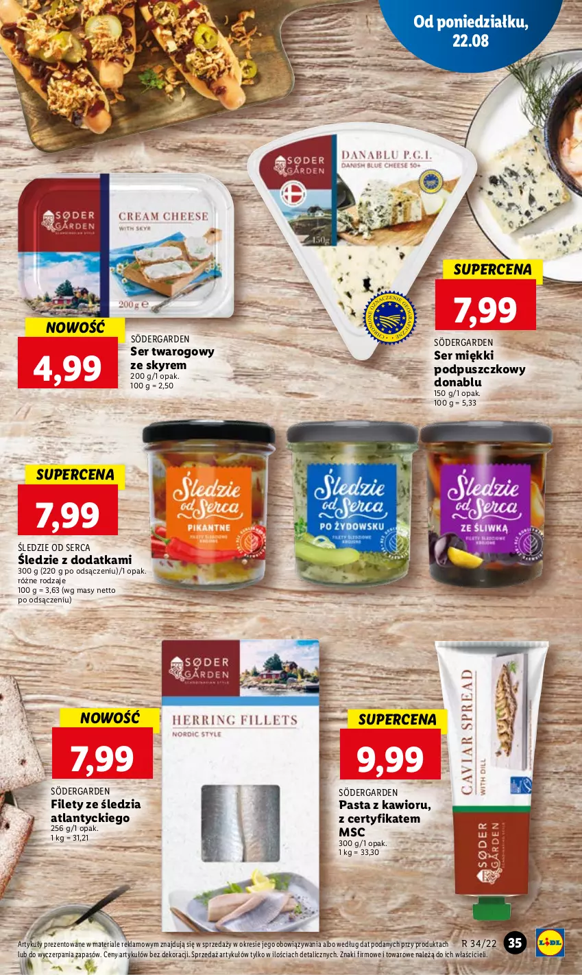 Gazetka promocyjna Lidl - GAZETKA - ważna 22.08 do 24.08.2022 - strona 37 - produkty: Kawior, Ser, Ser twarogowy