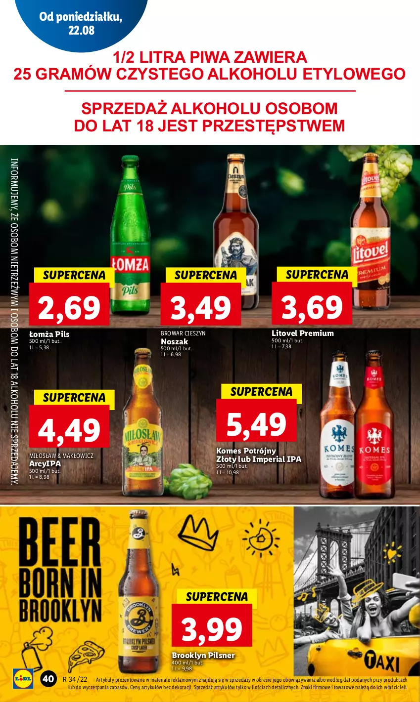 Gazetka promocyjna Lidl - GAZETKA - ważna 22.08 do 24.08.2022 - strona 42 - produkty: Gra, Piwa