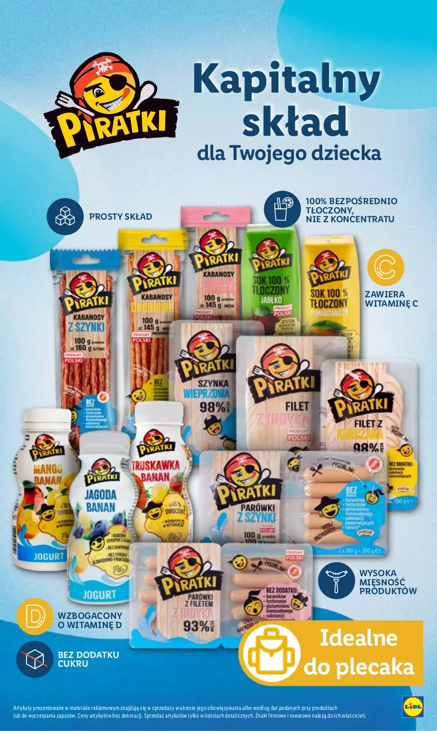 Gazetka promocyjna Lidl - GAZETKA - ważna 22.08 do 24.08.2022 - strona 64 - produkty: Plecak, Sok