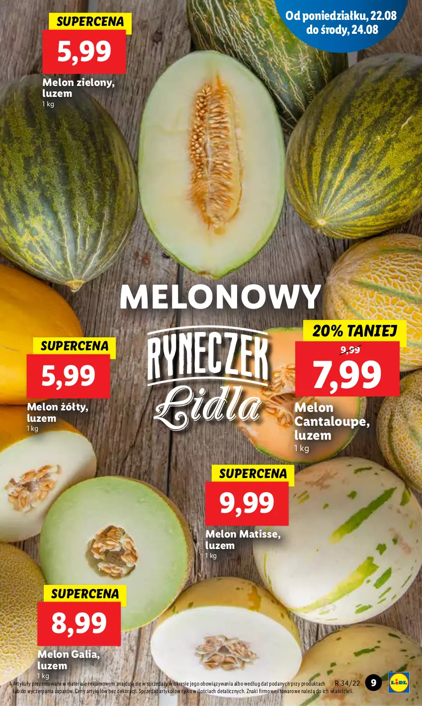 Gazetka promocyjna Lidl - GAZETKA - ważna 22.08 do 24.08.2022 - strona 9 - produkty: Melon