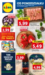 Gazetka promocyjna Lidl - GAZETKA - Gazetka - ważna od 24.08 do 24.08.2022 - strona 1 - produkty: Mięso mielone, Mięso mielone z łopatki wieprzowej, Ser, Gra, Papryka czerwona, Papryka, Lody, Mięso