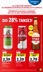 Gazetka promocyjna Lidl - GAZETKA - Gazetka - ważna od 24.08 do 24.08.2022 - strona 43 - produkty: Piwa, Gra, Kasztelan, Tyskie, Warka