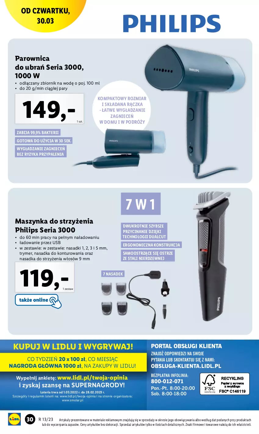 Gazetka promocyjna Lidl - GAZETKA - ważna 27.03 do 02.04.2023 - strona 32 - produkty: Gry, Maszynka, Mola, Parownica, Philips, Ser, Szynka