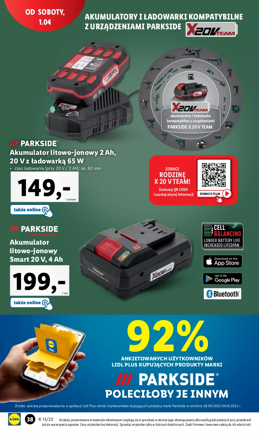 Gazetka promocyjna Lidl - GAZETKA - ważna 27.03 do 02.04.2023 - strona 42 - produkty: Akumulator, Parkside