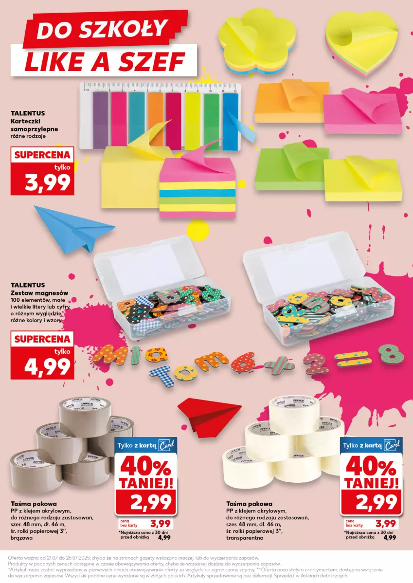 Gazetka promocyjna Kaufland - Kaufland - ważna 21.07 do 26.07.2025 - strona 31 - produkty: Karteczki samoprzylepne, Klej, Mop, Papier, Rolki, Taśma pakowa, Tran