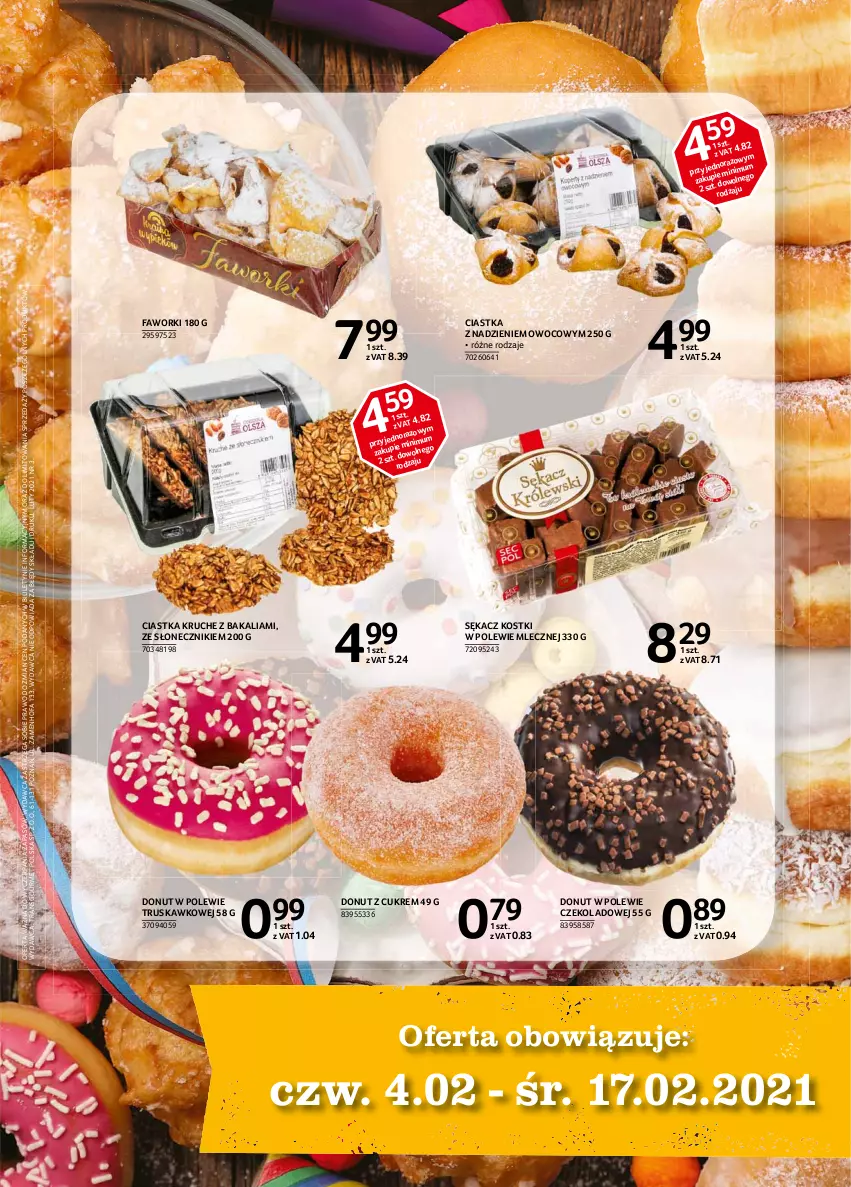 Gazetka promocyjna Selgros - Katalog Tłusty Czwartek - ważna 05.11.2020 do 14.02.2021 - strona 2 - produkty: Ciastka, Donut, Fa, Faworki, Sękacz, Tran