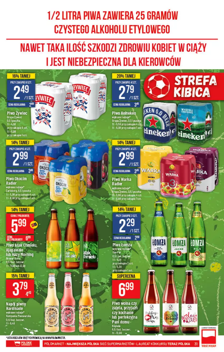 Gazetka promocyjna PoloMarket - Gazetka promocyjna - ważna 09.06 do 15.06.2021 - strona 31 - produkty: Fa, Gra, Koc, Napój, Okocim, Piec, Piwa, Piwo, Warka