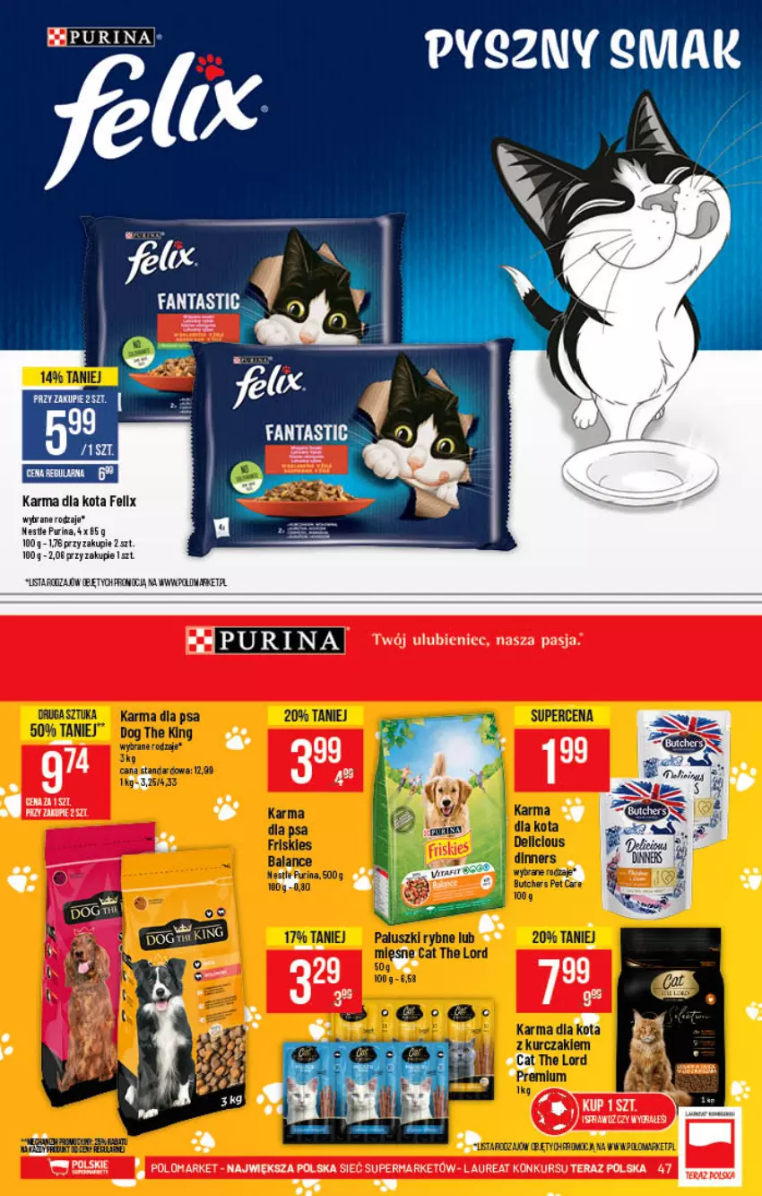 Gazetka promocyjna PoloMarket - Gazetka promocyjna - ważna 09.06 do 15.06.2021 - strona 47 - produkty: Felix, Laur, Pur, Purina, Tera