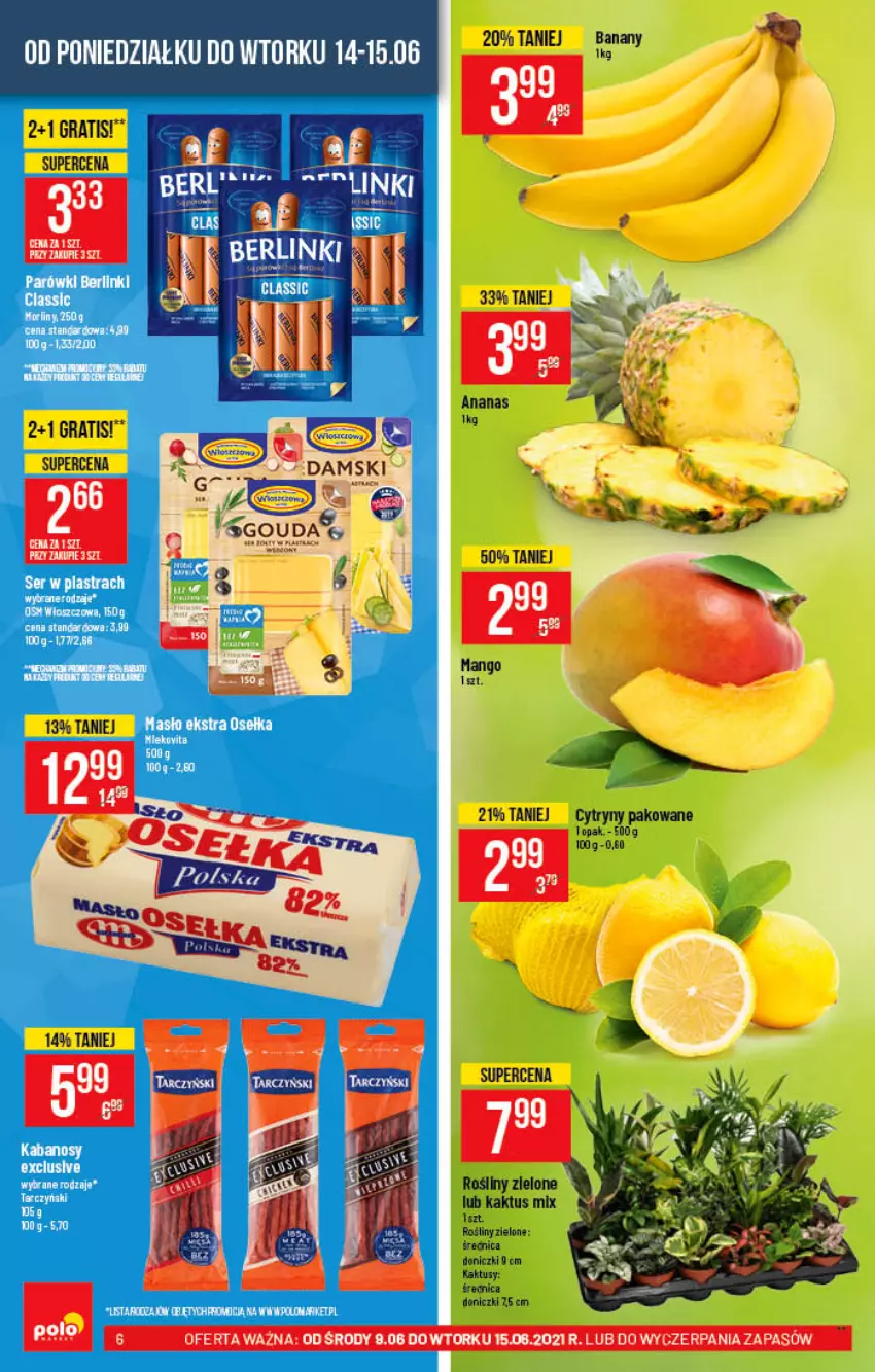 Gazetka promocyjna PoloMarket - Gazetka promocyjna - ważna 09.06 do 15.06.2021 - strona 6 - produkty: Banany, Cytryny, Gra, Kaktus, Mango