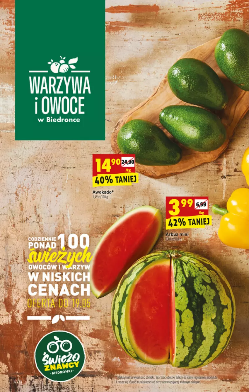 Gazetka promocyjna Biedronka - W tym tygodniu - ważna 17.05 do 22.05.2021 - strona 12 - produkty: Arbuz, Fa, Owoce, Warzywa, Warzywa i owoce