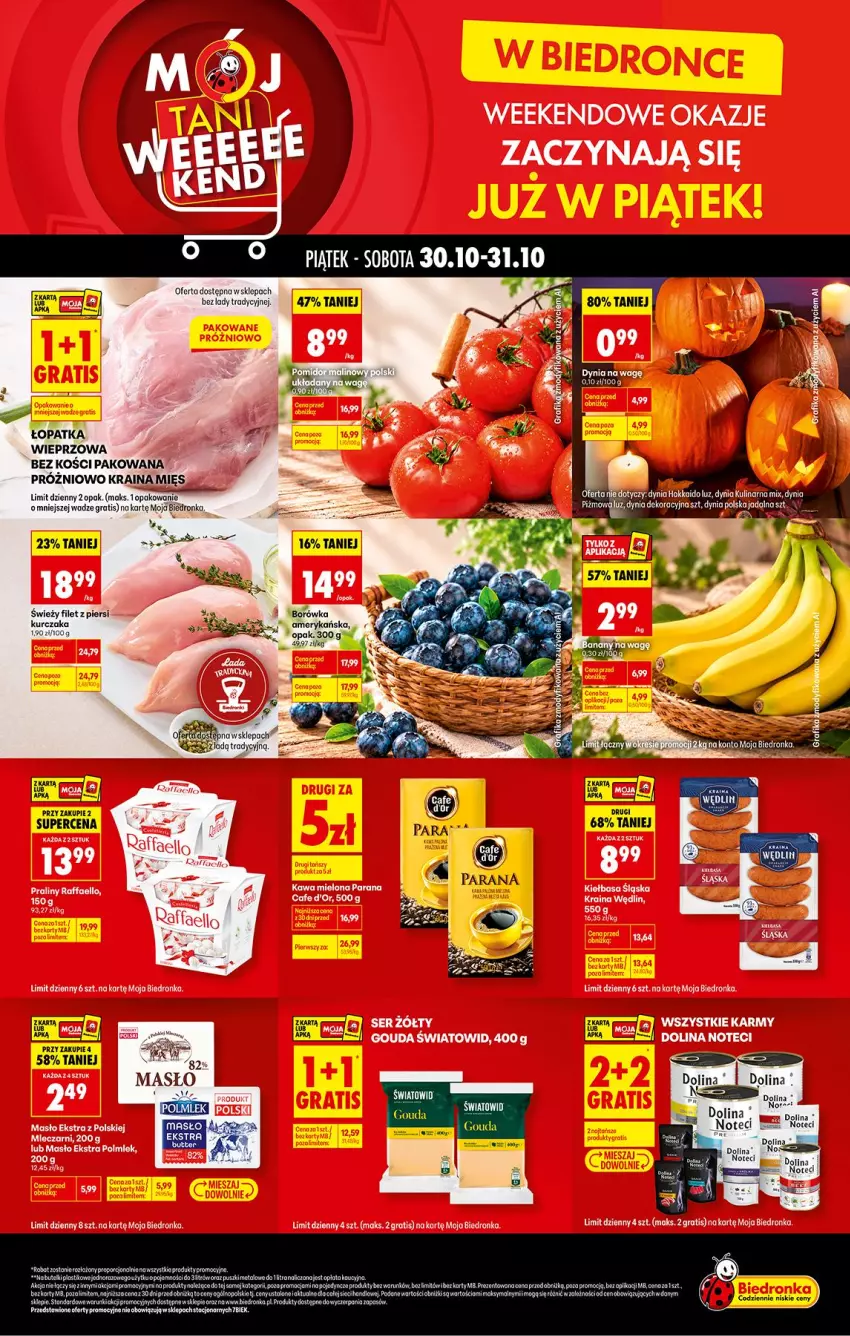 Gazetka promocyjna Biedronka - Tani Weekend - ważna 30.10 do 31.10.2026 - strona 1 - produkty: Fa, Gouda, Gra, Masło, POLMLEK