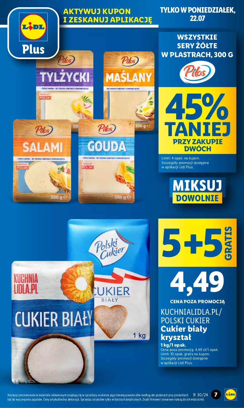 Gazetka promocyjna Lidl - GAZETKA - ważna 22.07 do 24.07.2024 - strona 5 - produkty: Cukier, Gra, Kuchnia, Ser