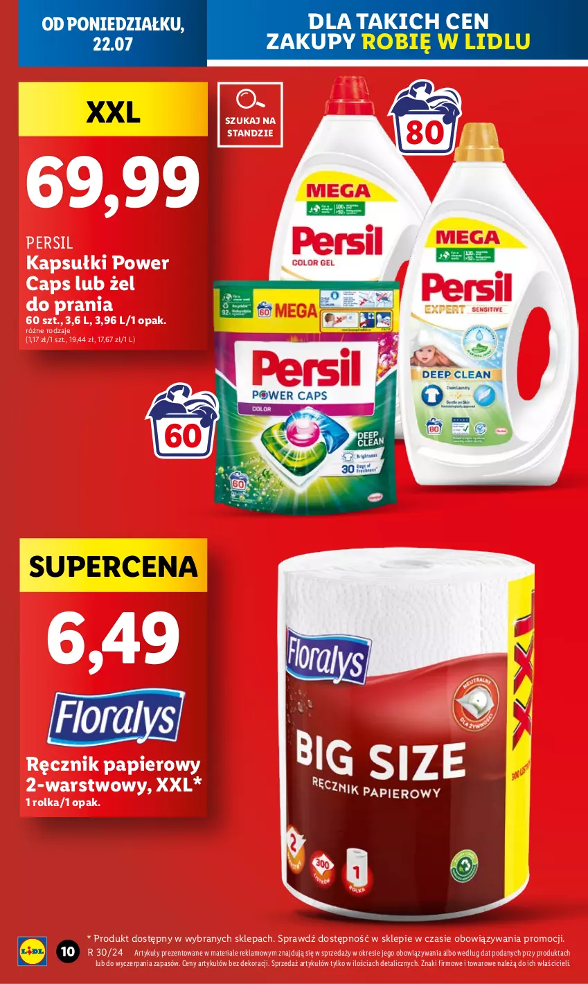 Gazetka promocyjna Lidl - GAZETKA - ważna 22.07 do 24.07.2024 - strona 8 - produkty: Papier, Persil, Ręcznik