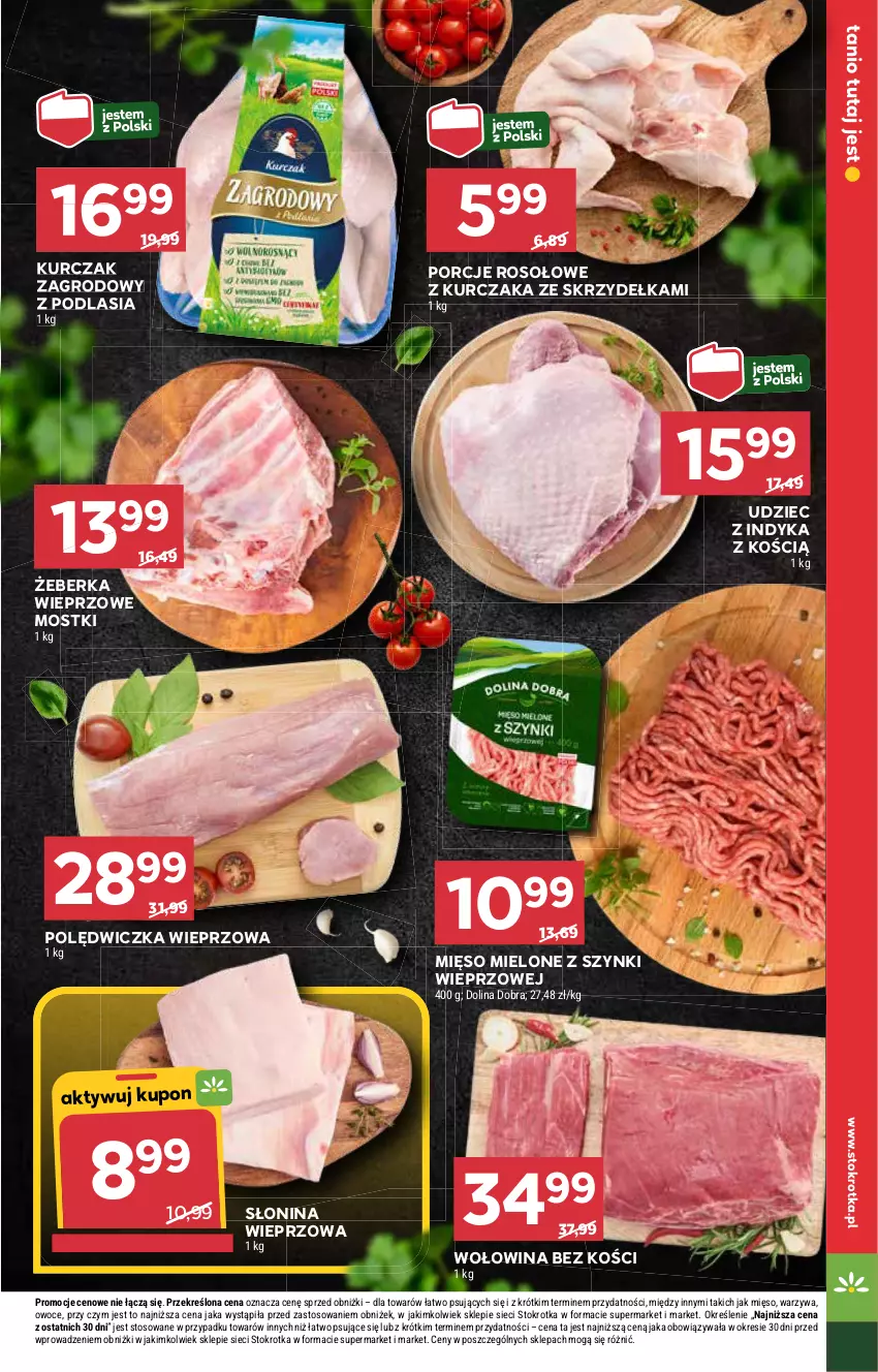 Gazetka promocyjna Stokrotka - Market Opole/Radom - ważna 03.01 do 08.01.2025 - strona 7 - produkty: Kurczak, Mięso, Mięso mielone, Mięso mielone z szynki, Owoce, Polędwiczka wieprzowa, Por, Udziec z indyka, Warzywa, Wołowina, Wołowina bez kości