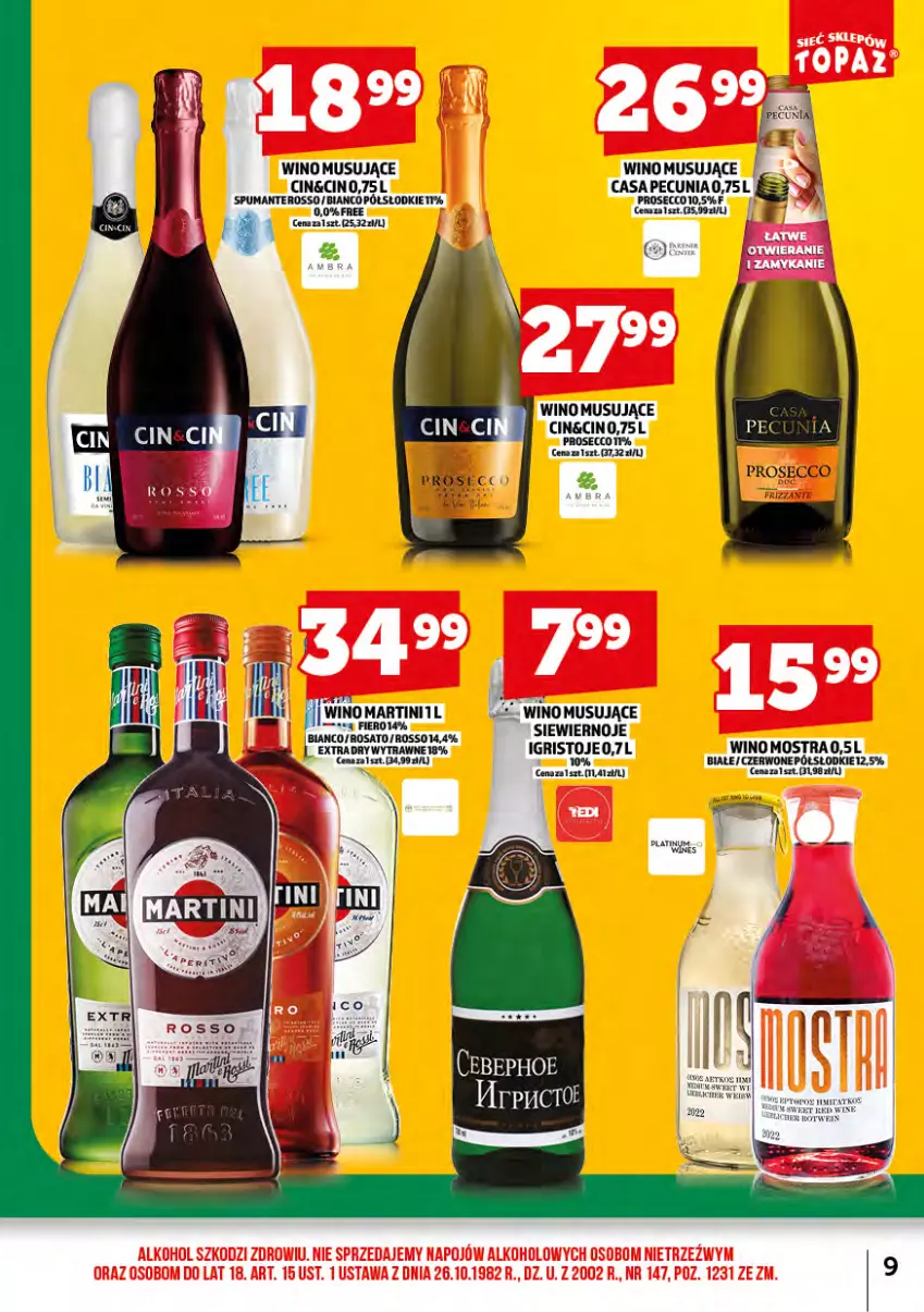 Gazetka promocyjna Topaz - Gazetka - ważna 01.03 do 31.03.2025 - strona 10 - produkty: Martini, Mus, Prosecco, Puma, Wino, Wino musujące