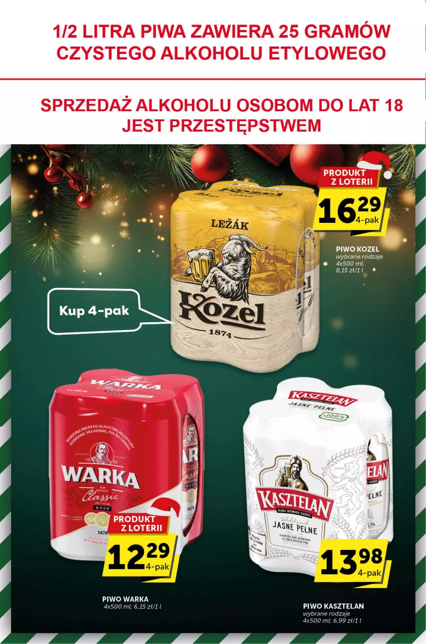 Gazetka promocyjna ABC - ważna 30.11 do 12.12.2023 - strona 21 - produkty: Gra, Kasztelan, Kozel, Piwa, Piwo, Warka