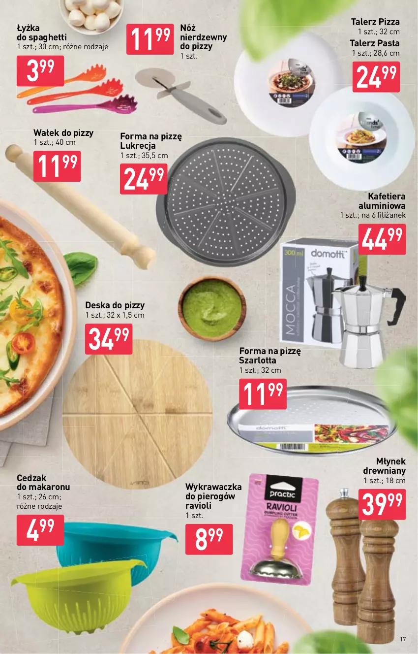 Gazetka promocyjna Stokrotka - Supermarket - ważna 27.10 do 02.11.2022 - strona 17 - produkty: Cedzak, Makaron, Młynek, Pizza, Spaghetti, Talerz, Wałek